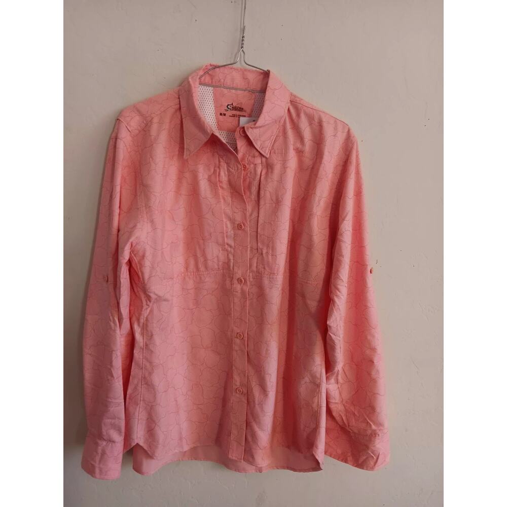 SOLD World Wide Sportsman Blouse, Women's Size Medium, Orange, UPF 50+, NWT